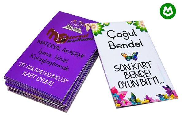 ZIT ANLAMLI KELİMELER KART OYUNU