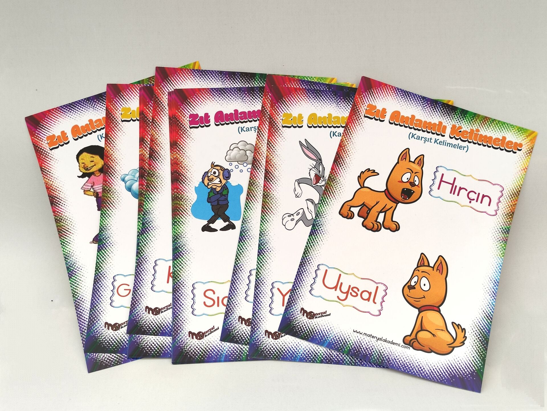 ZIT ANLAMLI KELİMELER AFİŞ SETİ (A5)