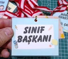Sınıf Başkanı Yaka Kartı