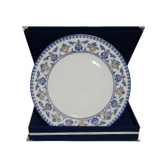 Porselen Tabak Plaket (Kırmızı, Mavi)