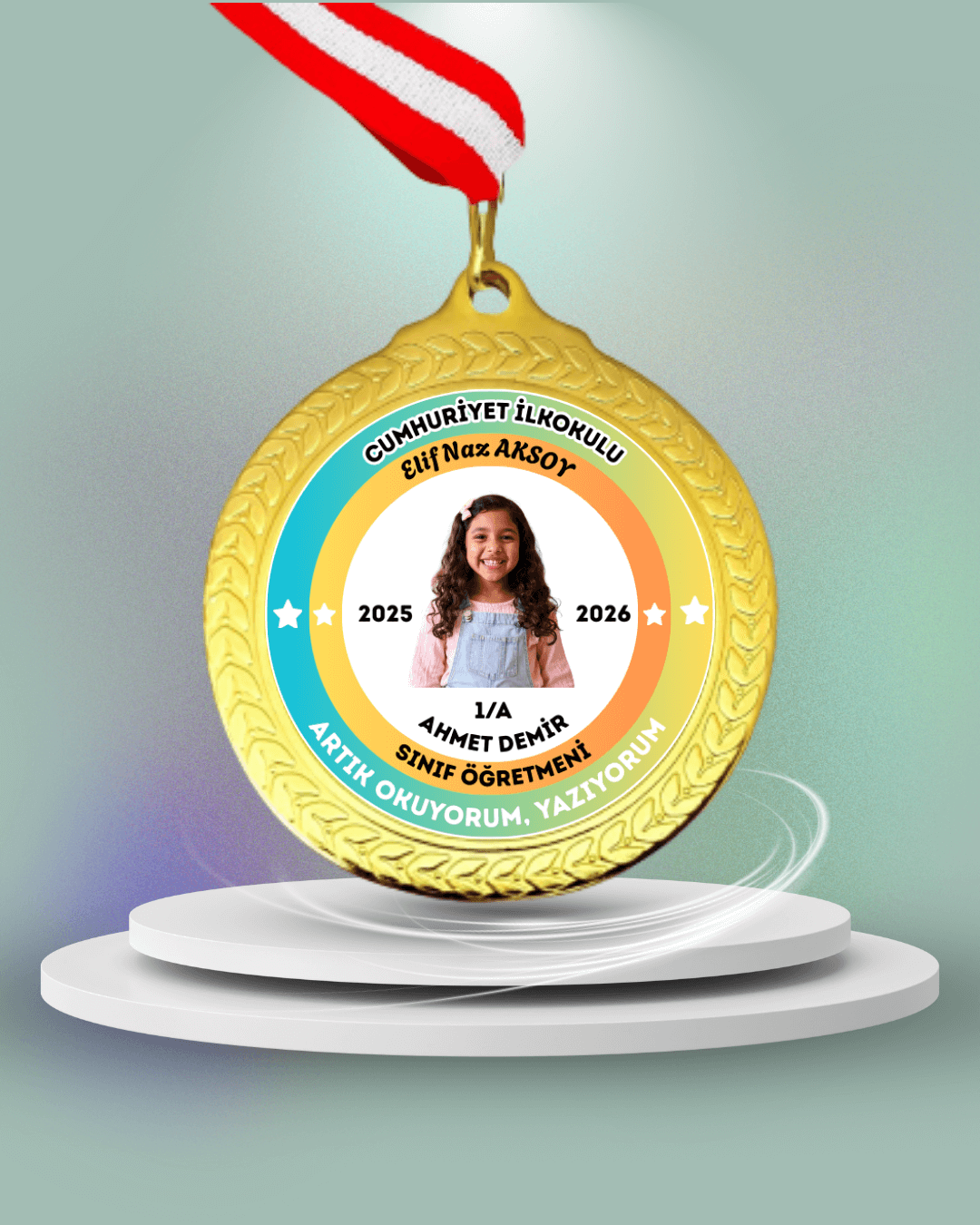 Kişiye Özel Okuyorum Madalyası 8